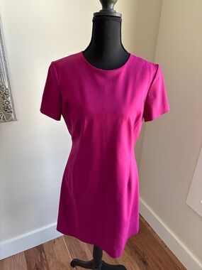 Theory Magenta Short Sleeve Shift Tunic